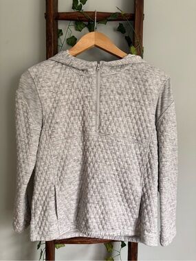 Avia Heather Gray Quilted Pullover Hoodie